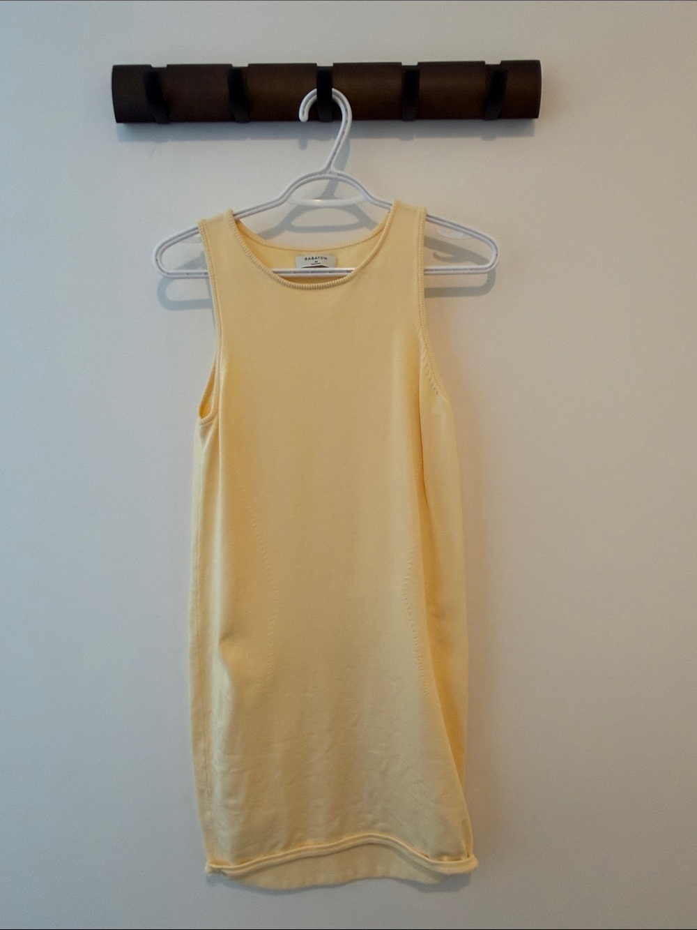 Babaton Pale Yellow Tank Dress
